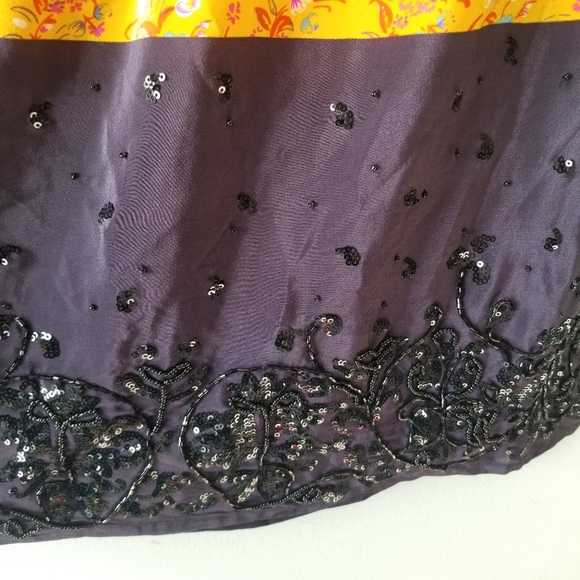 Anthropologie Maeve Silk Yellow Road Midi Skirt Small - Picture 8 of 16